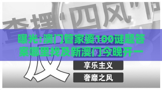 曝光:澳门管家婆100谜题答案哪里找及新澳门今晚开一肖预测效率解读、专家解析解释与落实,谨防虚假包装